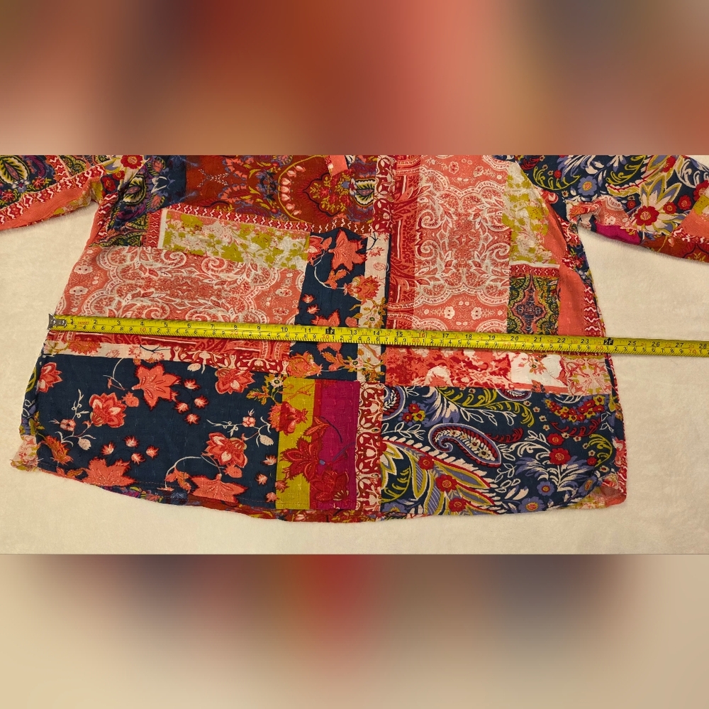 Jones New York Multicolor Patchwork Blouse, Size 1X. - Picture 10 of 13